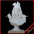 Exquisite Antique Hand Carved White Marble Female Head Bust